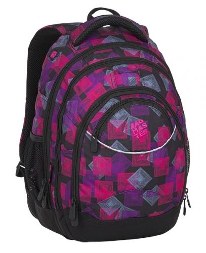 Bagmaster studentský batoh ENERGY 8 E Black/Pink/Violet, 3 roky záruka