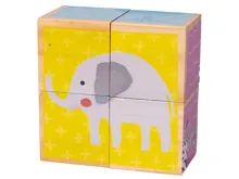 Kostky dřevěné Big Tree zvířátka 10 × 10 × 5 cm, 4 ks (1)
