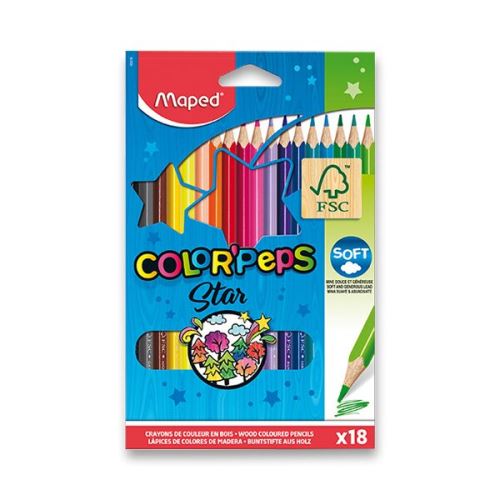 Pastelky Maped Color´Peps - 18 barev