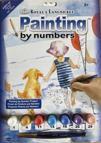 Malování podle čísel 22x30 cm - Chlapec a pes