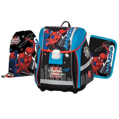 Školní set s aktovkou/batohem KARTON P+P PREMIUM LIGHT 3-dílný - Spiderman