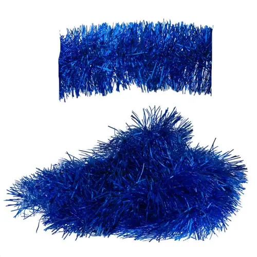 Vánoční řetěz 10cm/3m modrý