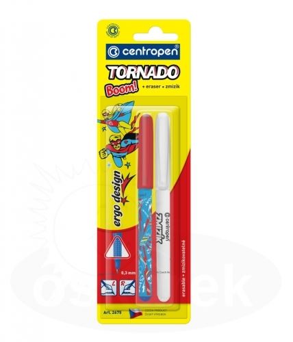 Školní roller Centropen 2675 Tornado Boom se zmizíkem - mix barev