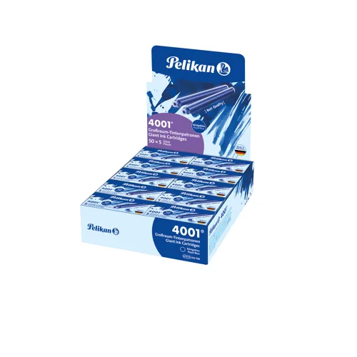Velkoobsahové inkoustové bombičky Pelikan 4001 GTP/5 - královská modrá