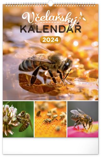 Nástěnný kalendář Presco Group 2024 - Včelařský, 33 × 46 cm