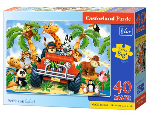 Puzzle Castorland MAXI 40 dílků - Safari v autě