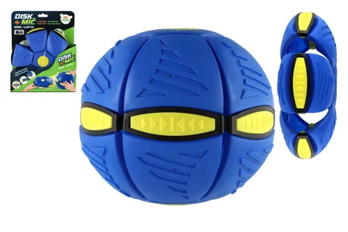 DiskMíč - Hoď disk, chyť míč! 22 cm - modrý
