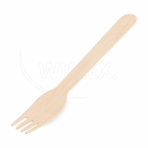 Vidlička ze dřeva 16 cm, 10 ks
