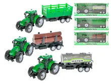 Traktor s vlečkou 21 cm na zpětné natažení - mix motivů