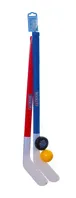 Hokejka pozemní, 2 ks 72 cm s florbalovým míčkem a pukem (1)