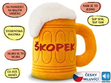 Plyšový škopek 20 cm s písničkami na baterie