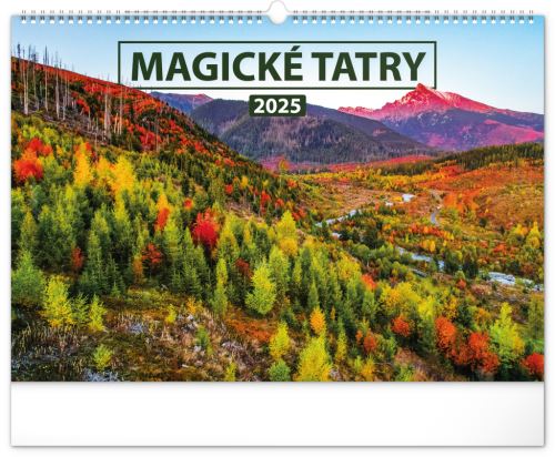 Nástenný kalendár 2025 Presco Group - Magické Tatry, 48 × 33 cm - BEZ ČEŠTINY