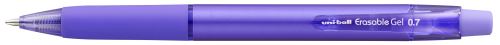 Gumovací pero stiskací UNI URN-181-07, fialové