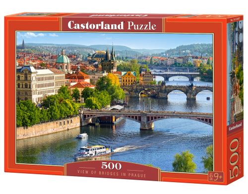 Puzzle Castorland 500 dílků - Výhled na mosty Prahy