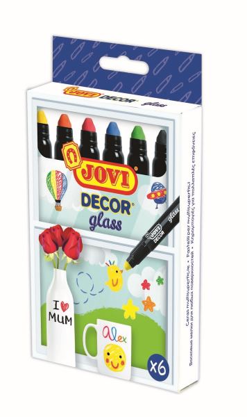 Levně Voskovky na sklo JOVI Jovidecor Glass - 6 barev