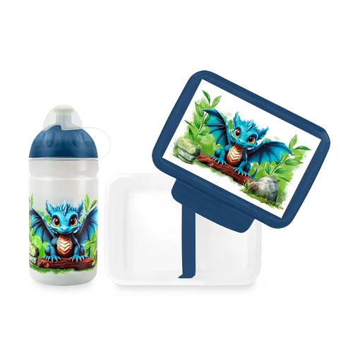 Set Zdravá lahev 0,5 l a Zdravá sváča - Dráček