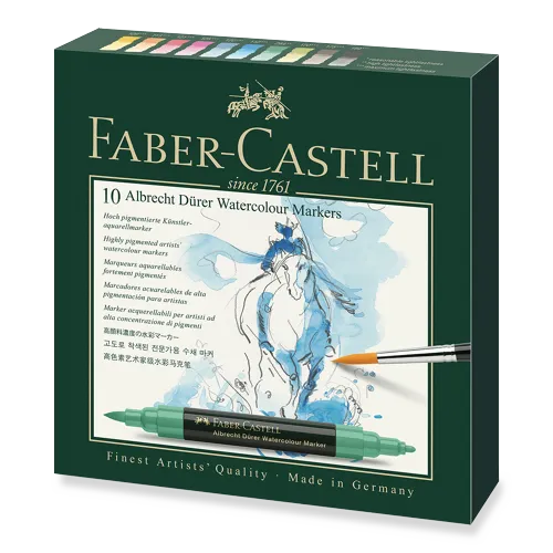 Sada akvarelových popisovačů Faber-Castell Albrecht Dürer - 10 barev