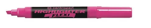 Zvýrazňovač Centropen HIGHLIGHTER FLEXI 8542 - růžový