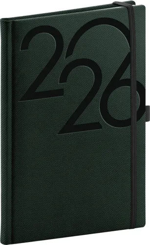 Týdenní diář 2026 NOTIQUE A5 - Ajax zelený, 15 x 21 cm