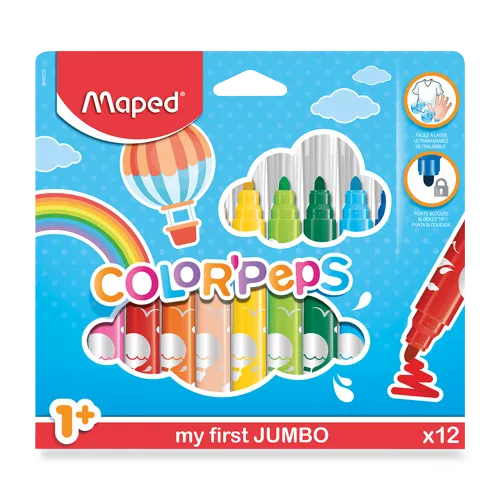 Dětské fixy Maped Color´Peps Maxi - 12 barev