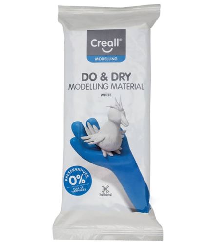 Samotvrdnoucí modelovací hmota Creall DO&DRY, hypoalergenní, 500 g, bílá