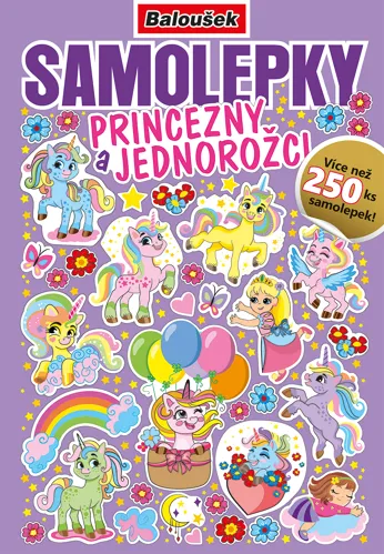 Samolepkový sešit A5 Baloušek - Princezny a jednorožci