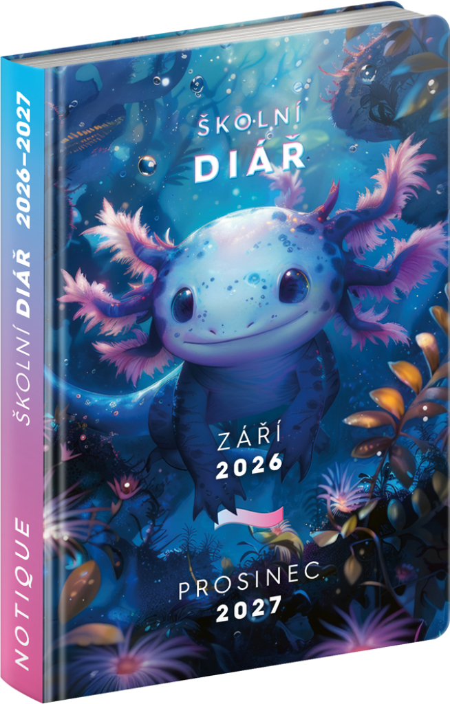 Levně Školní diář září 2026 – prosinec 2027 Notique Axolotl