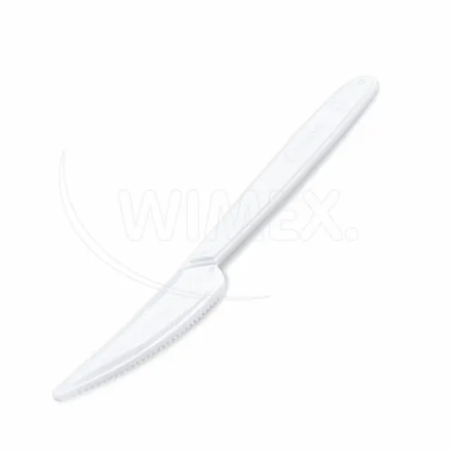 Nůž (PP) opakovaně použitelný bílý 18,5 cm, 50 ks