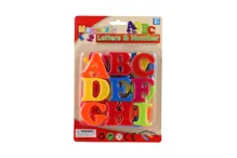 Magnetická písmena 4cm cca 27ks plast na kartě 15x21,5cm (1)