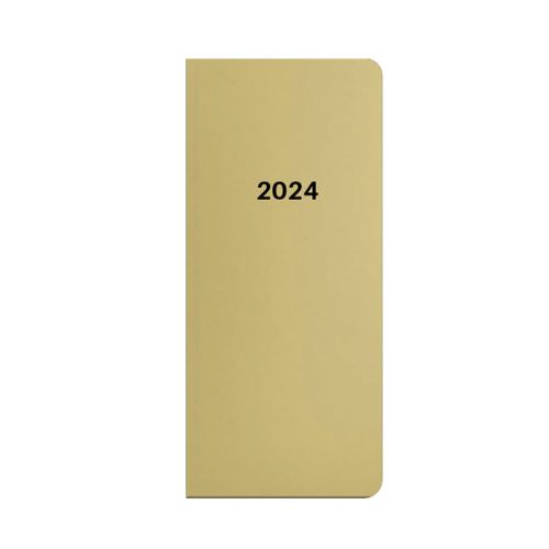 Měsíční diář PVC Karton P+P 2024 - Metallic zlatá