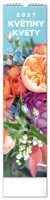 Nástěnný kalendář 2027 Notique kravata Květiny – Kvety, 12 x 48 cm