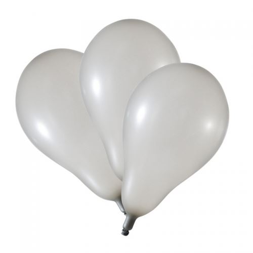 Balónky nafukovací - stříbrné, 25ks