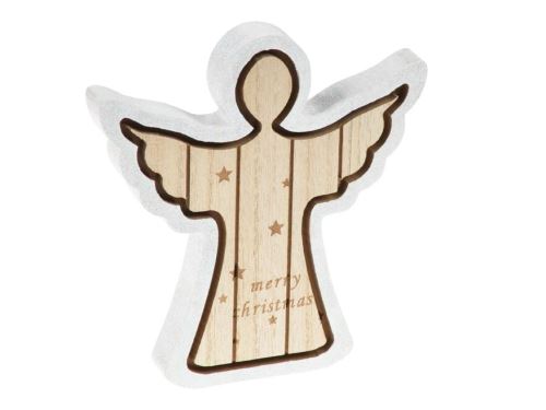 Anděl dřevo 18cm
