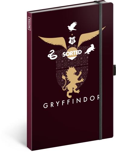 Notes Harry Potter – Gryffindor linkovaný, 13 × 21 cm