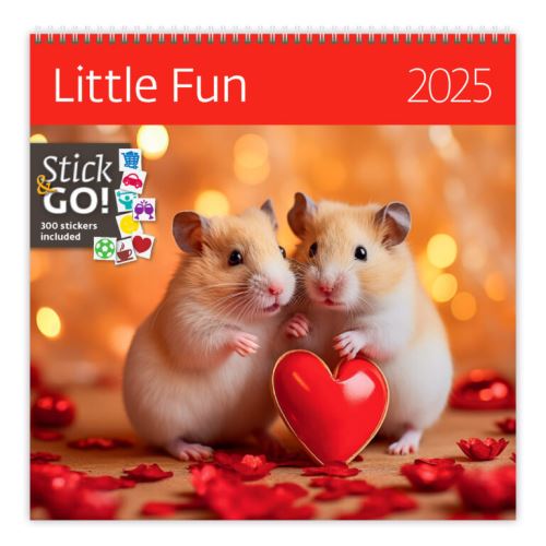 Nástěnný poznámkový kalendář 2025 Helma - Little Fun