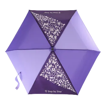 Dětský skládací deštník Doppler Magic Rain Effect - fialový