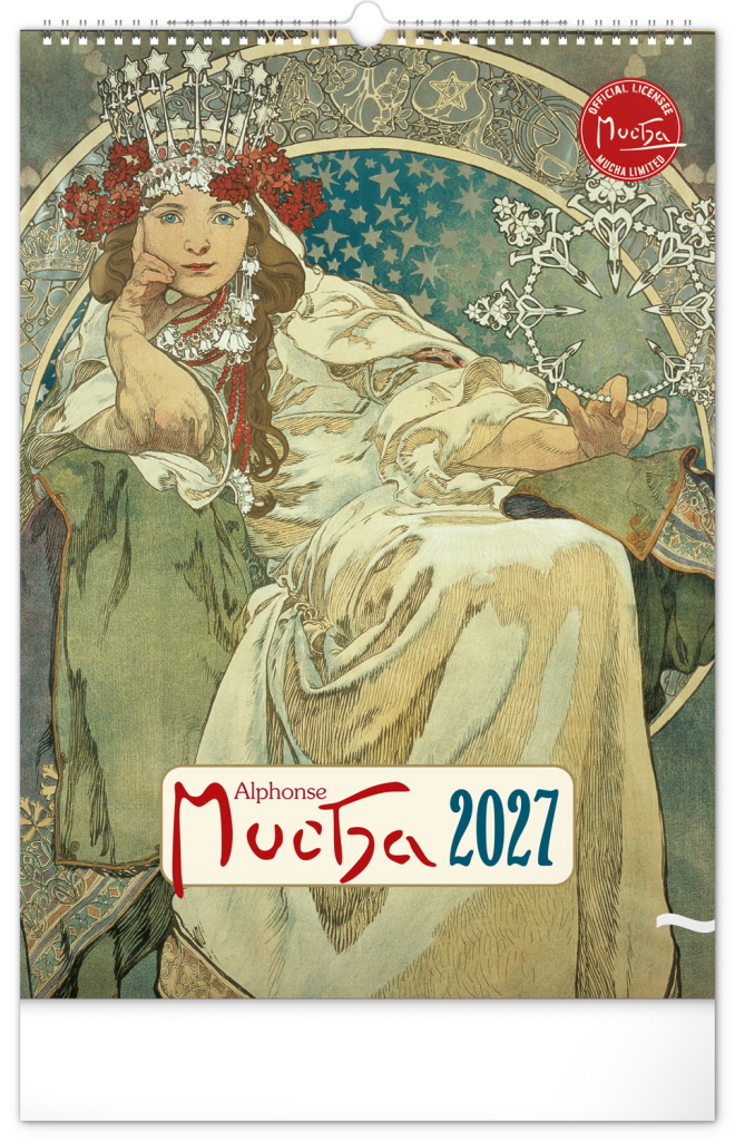 Levně Nástěnný kalendář 2027 Notique Alfons Mucha, 33 × 46 cm