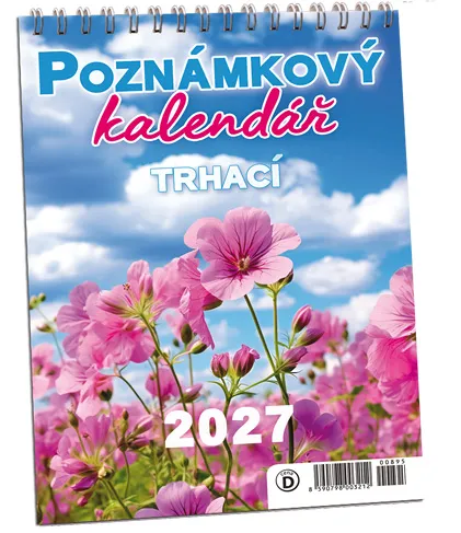 Stolní kalendář 2027 trhací Aria Květiny