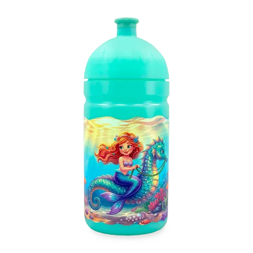 Zdravá lahev 0,5 l s náhradní zátkou - Mořský koník a víla
