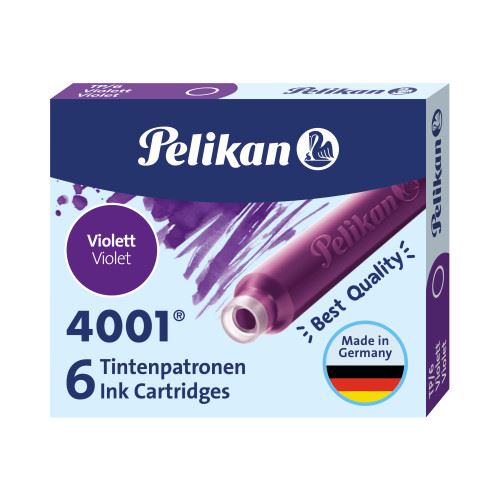 Inkoustové bombičky Pelikan 4001 TP/6 - fialová
