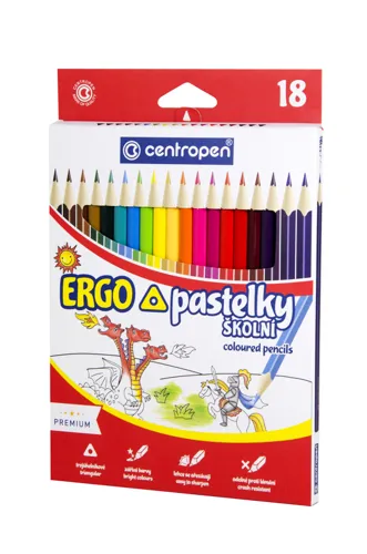 Pastelky trojhranné Centropen 9521 - 18 barev