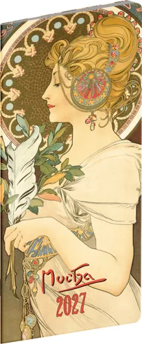 Měsíční diář 2027 Notique kapesní Alfons Mucha