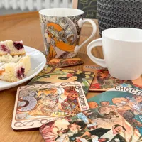 Sada podtácků Alfons Mucha patchwork 6 ks (2)