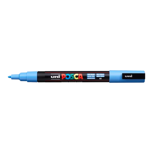 Dekorační popisovač Posca PC-3M, nebesky modrá (48), 0,9-1,3 mm