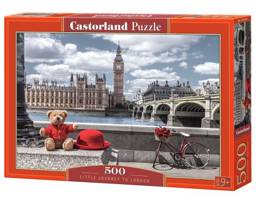 Puzzle Castorland 500 dílků - Výlet po Londýně (medvěd v červeném)