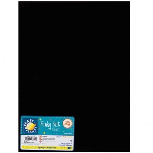Filc 140g/m2, 22x30cm (1ks) Černý (akryl)