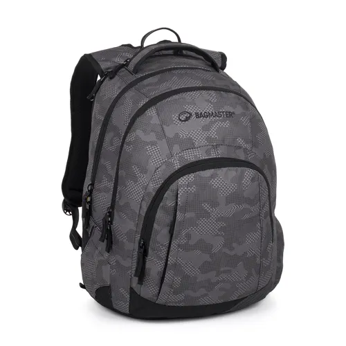 Studentský batoh Bagmaster Lincoln 24 A šedý + gumovací pero Pilot Frixion
