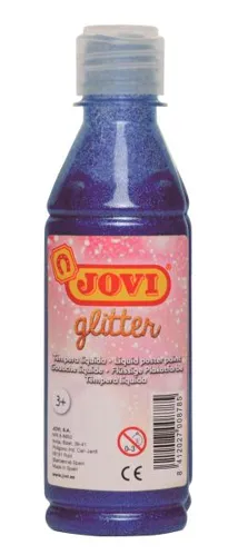 Temperová barva JOVI glittrová 250ml - modrá