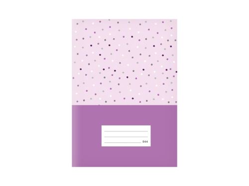 Školní sešit MFP A5 544, plast.desky, růžovo/fialový s puntíky (40 listů, linkovaný)