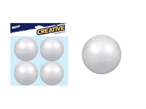 Polystyrenové koule MFP Paper Ø 8 cm, 4 ks - hladké